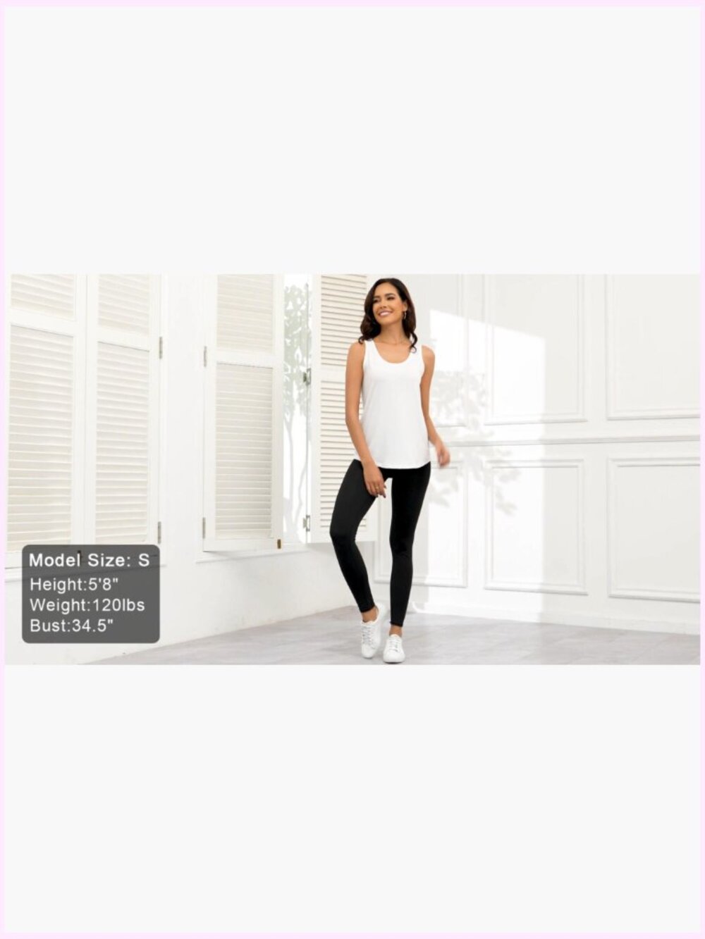 Scoop Neck Flowy Loose Fit Tank Top Sleeveless Summer Tops - Picture 6 of 7